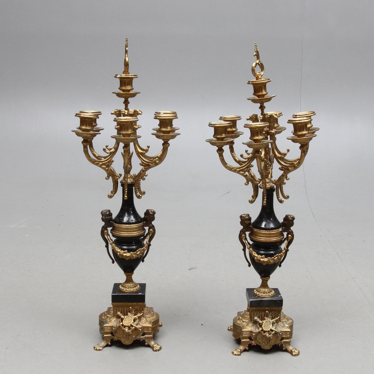 KANDELABRAR, ett par, 1800-talets senare del.