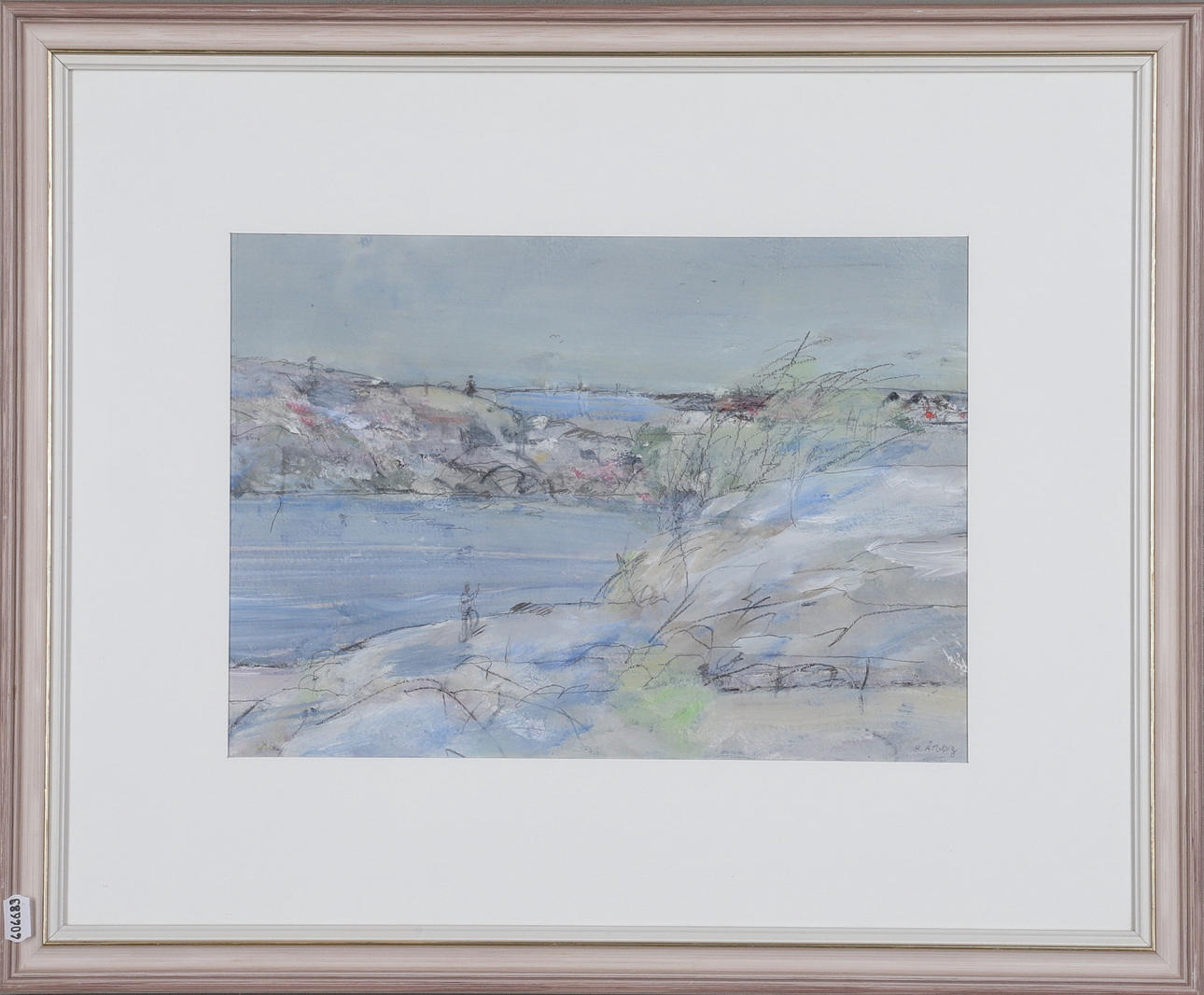 HANS ÅSBERG. mixed media, signed.