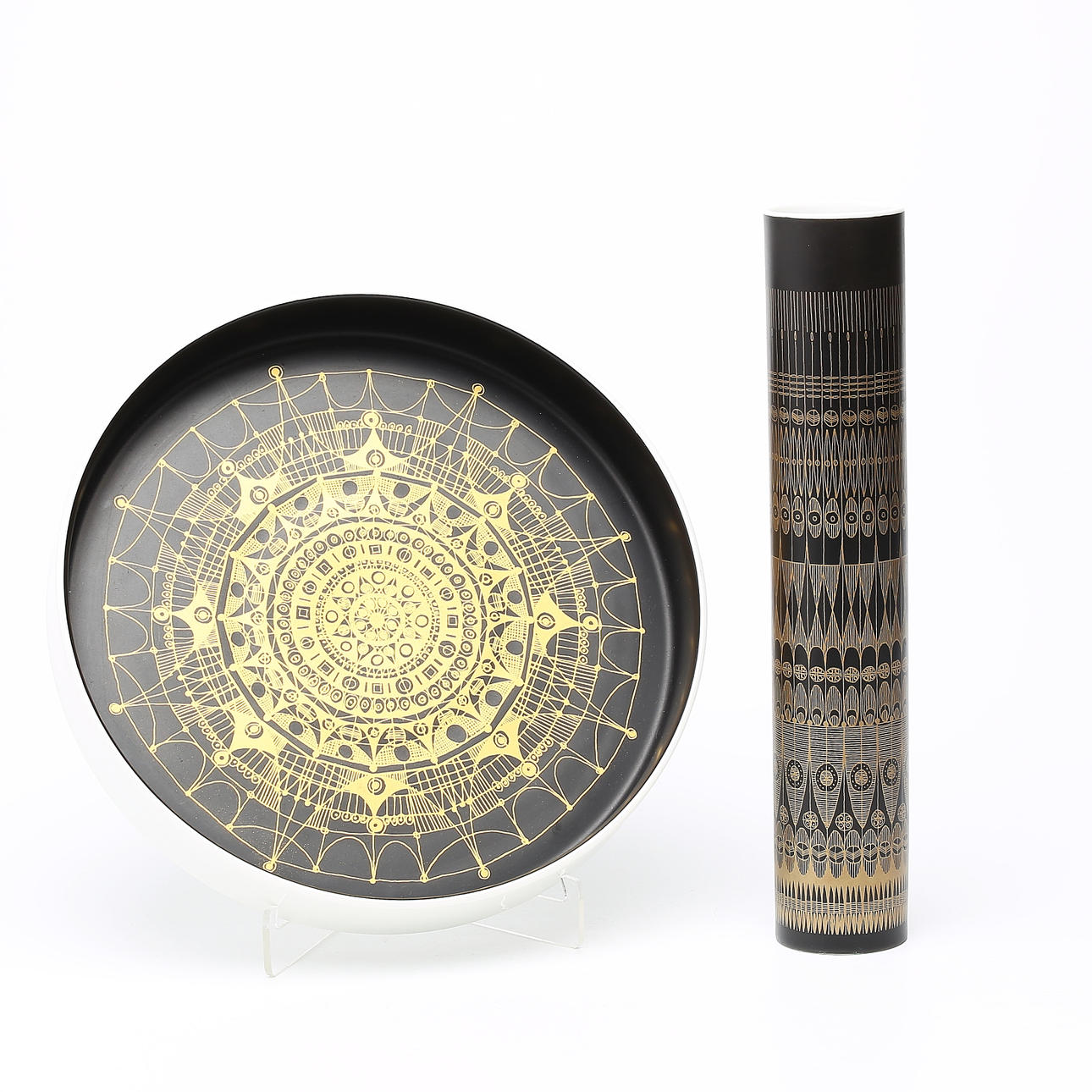 VASE UND TELLER, Hans-Theo Baumann, studio line, Rosenthal.