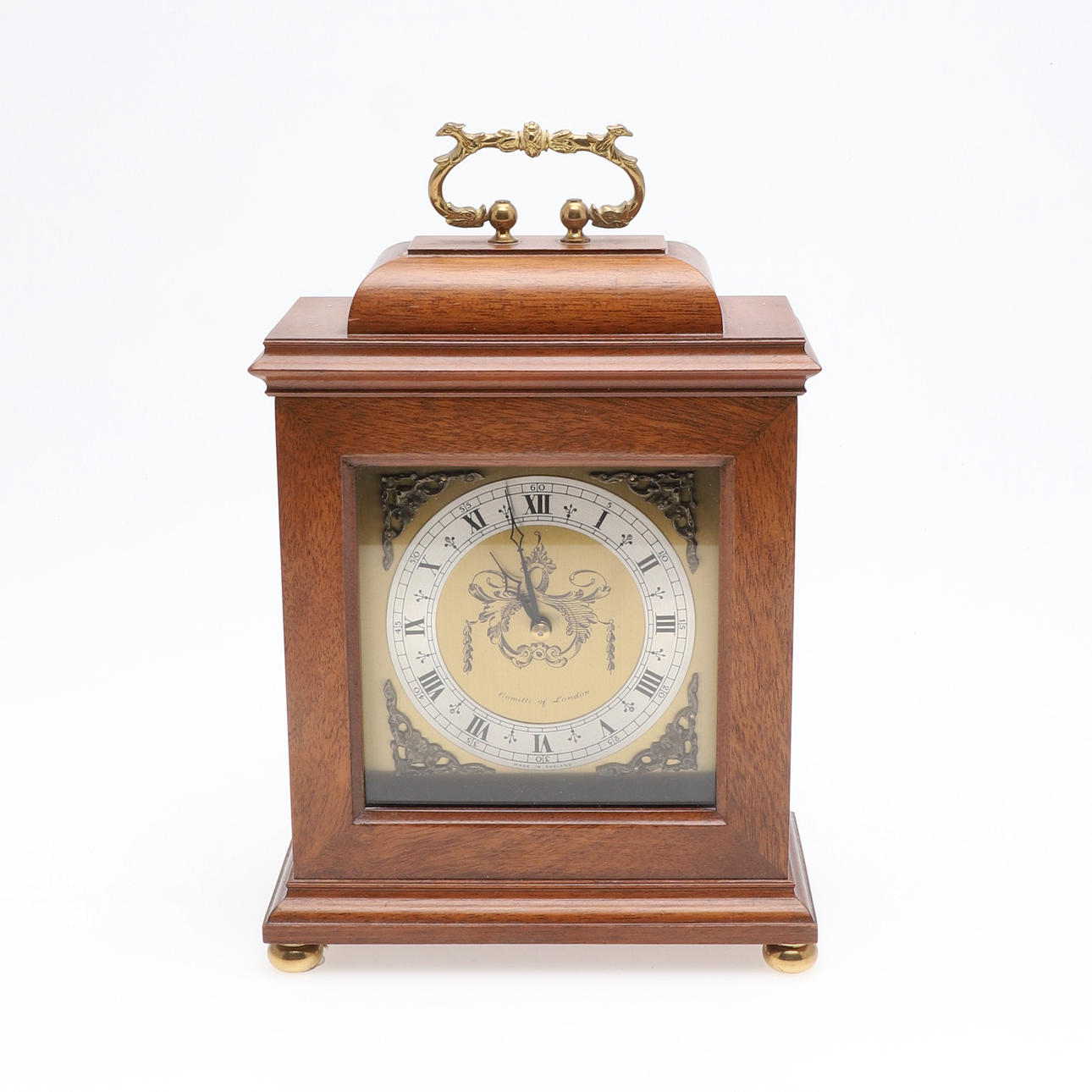 A COMITTI OF LONDON MANTEL CLOCK, AND FIVE 19TH CENTURY BOOK PLATES ...