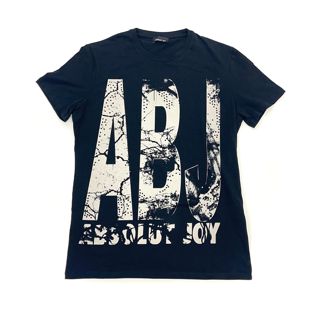 ABSOLUTE JOY BLACK PRINTED T-SHIRT.