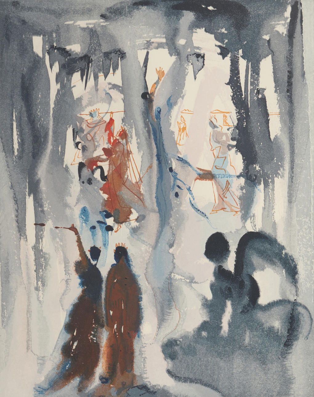 SALVADOR DALI, ur Divine Comedy, träsnitt.