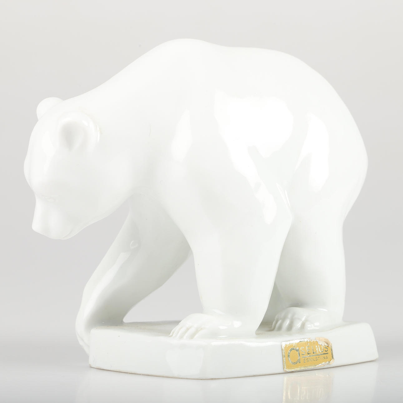 FIGUR, Eisbär, Porzellan, Meissen.