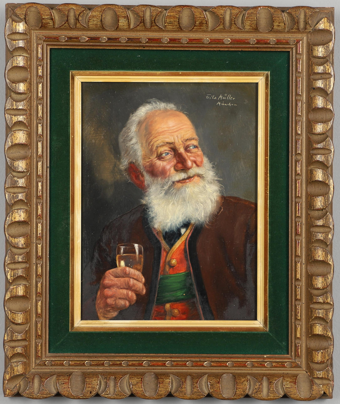 FRITZ MULLER (1913-1972). THE CHEERFUL DRINKER.
