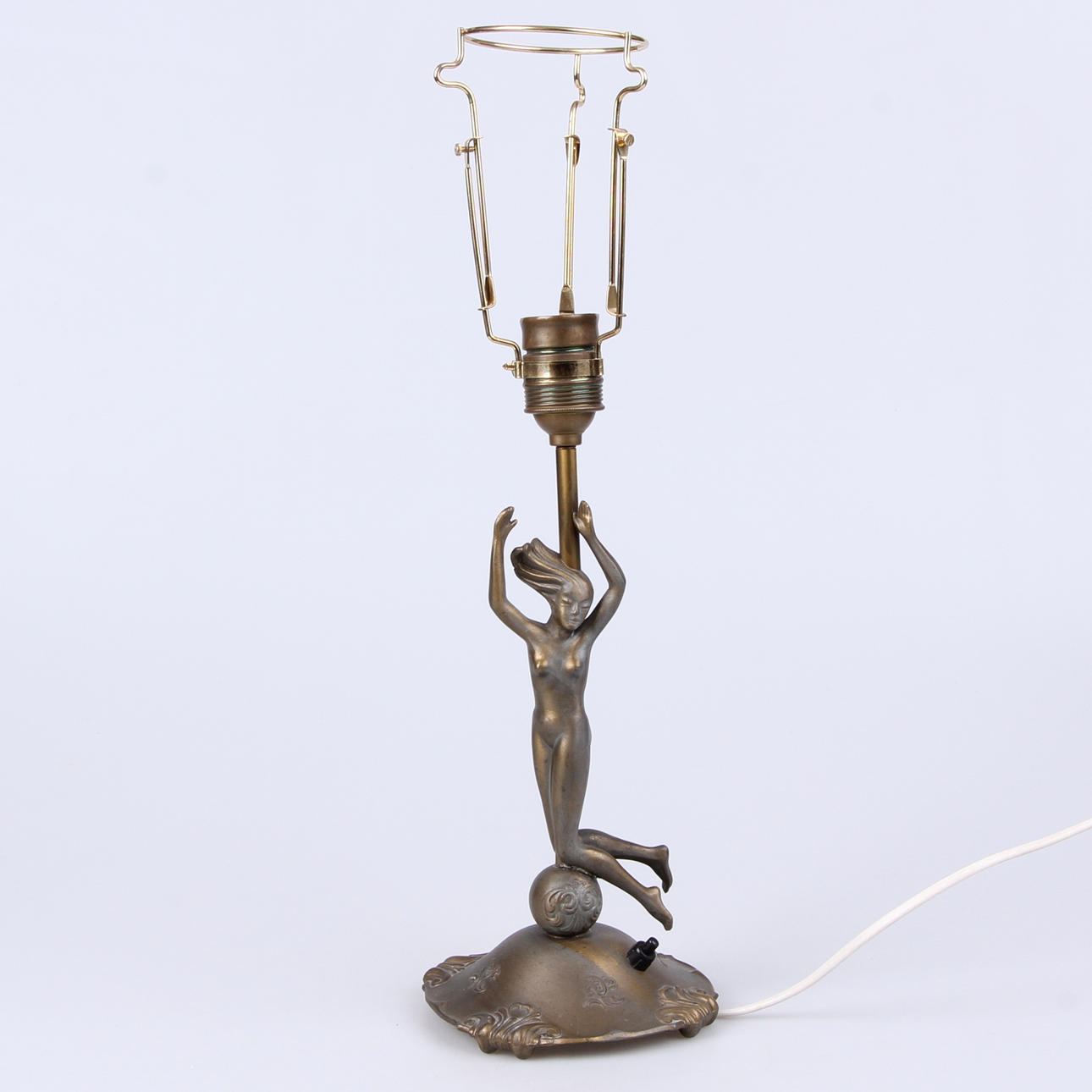 BORDSLAMPA, stjärnmetall, Art deco, 1900-talets första hälft.