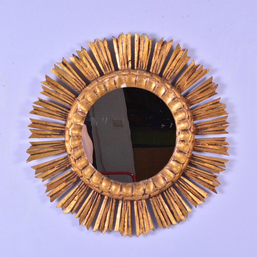 ESPEJO DE SOL, dorado, siglo XX.