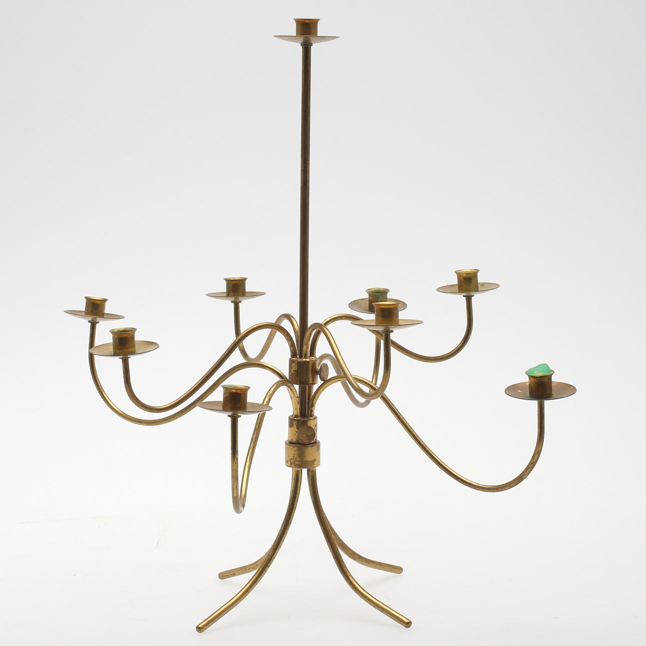 LJUSSTAKE, mässing, Sverige, 1900-tal.