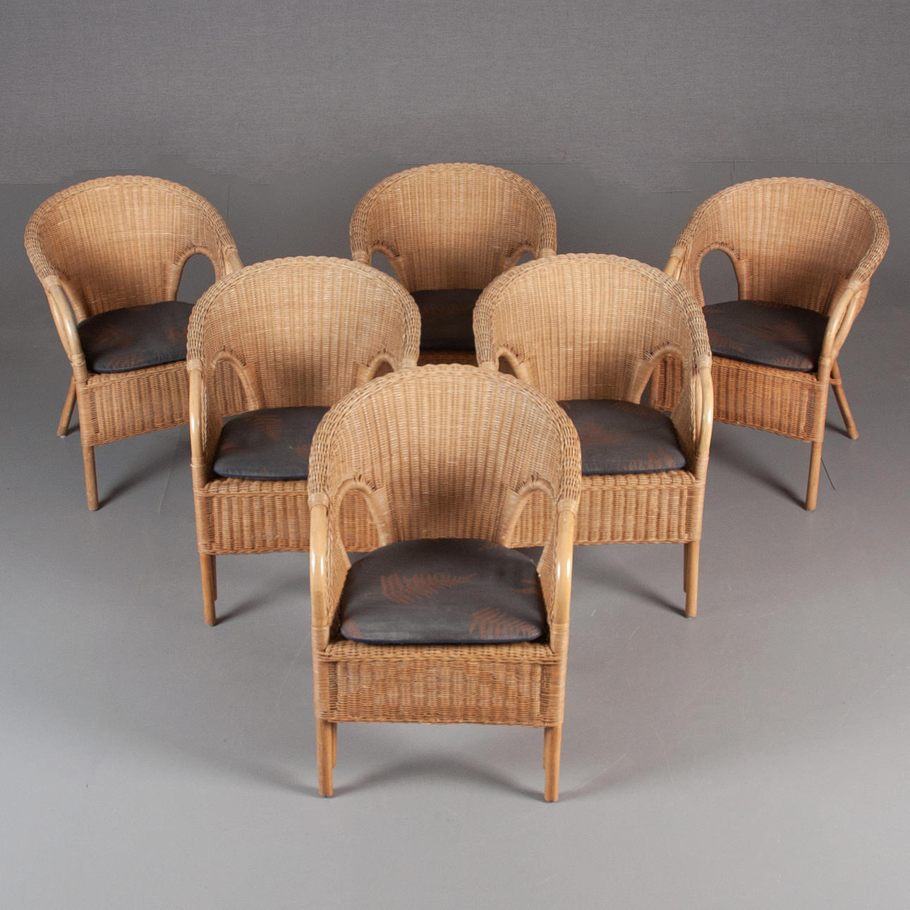 RATTAN-SESSEL. 6 Stk.