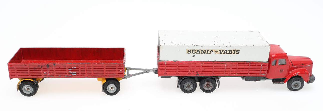 TOY CAR, truck with trailer, Scania Vabis, no. 451 & 452