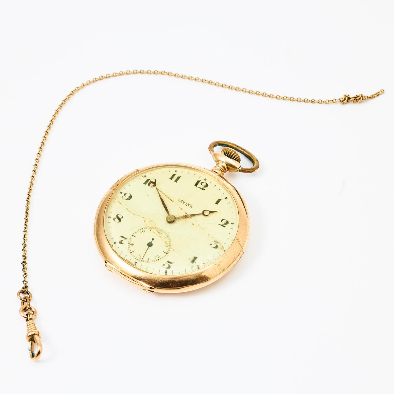 RELOJ DE BOLSILLO, oro 14k, Lavina.