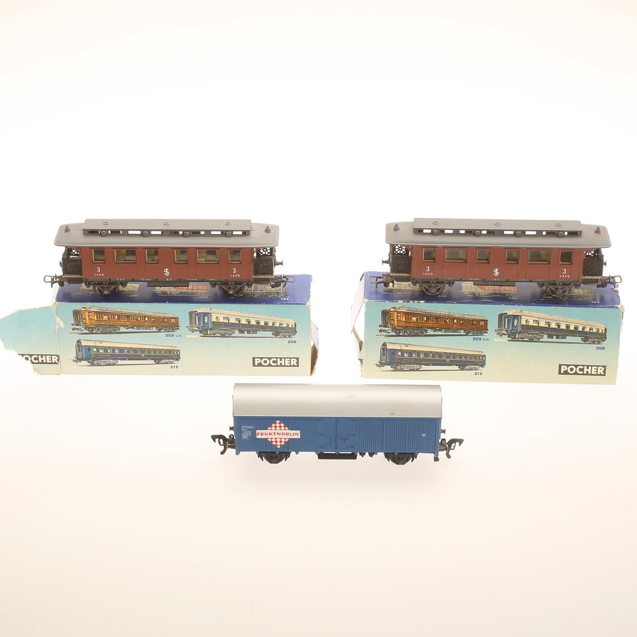 Maquetas de coches, 3 piezas, Pocher.