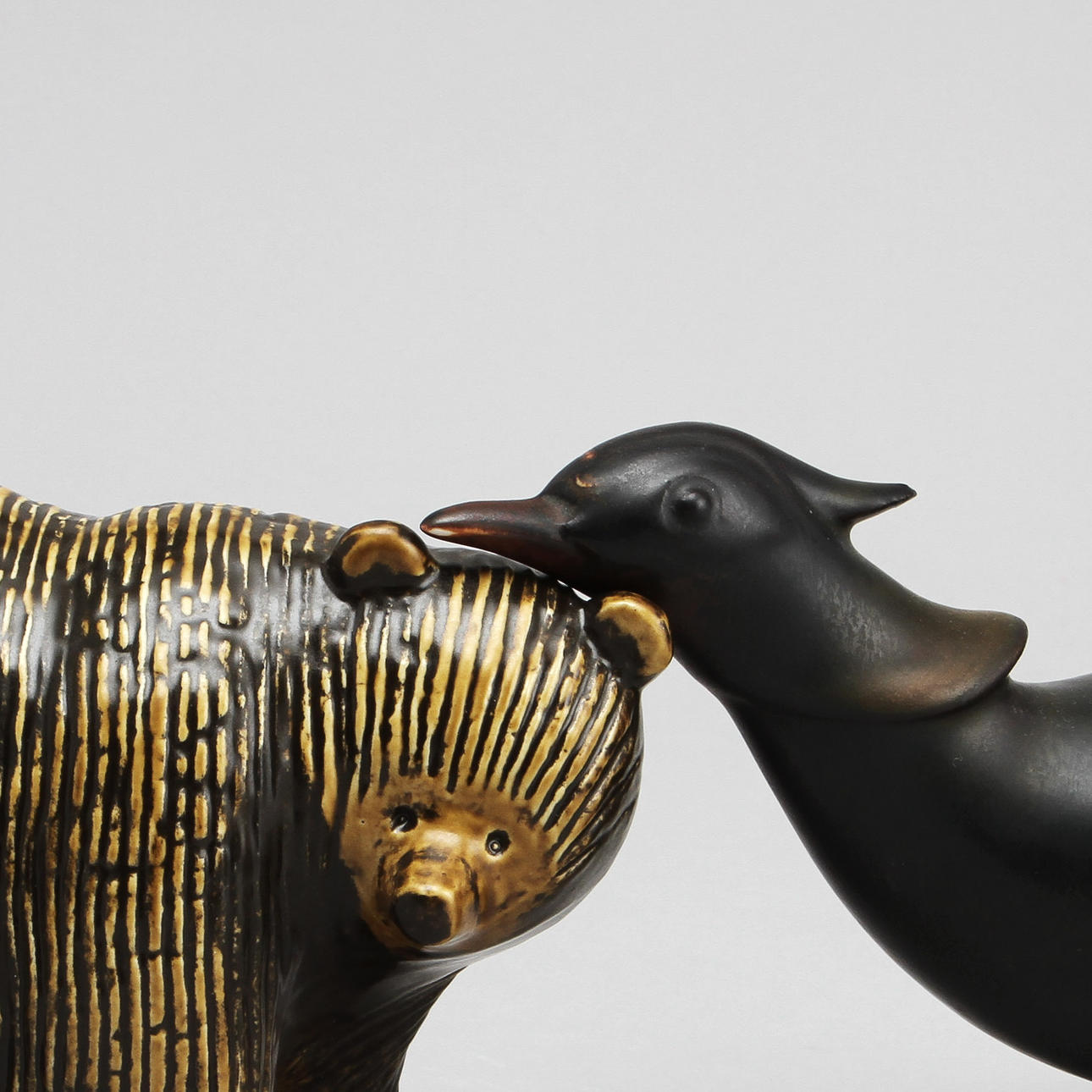 FIGURINER, 2 st,stengods, Lisa Larson och Gunnar Nylund.