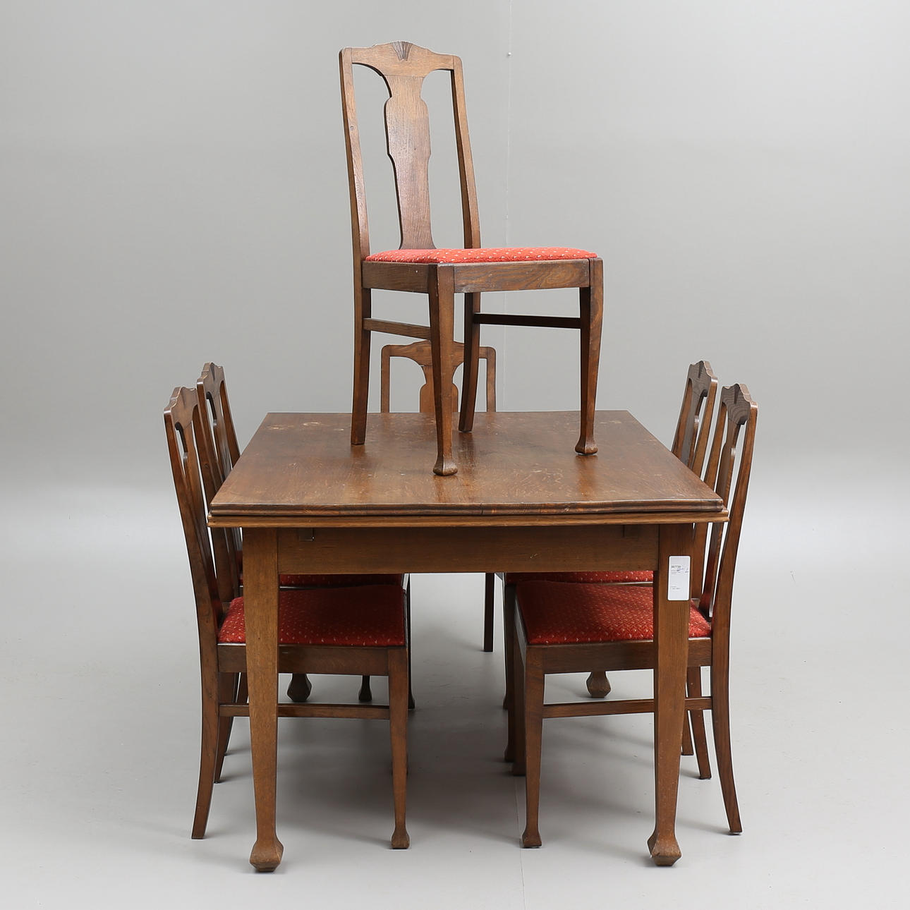 MATSALSMÖBEL, 7 delar, senjugend, tidigt 1900-tal.