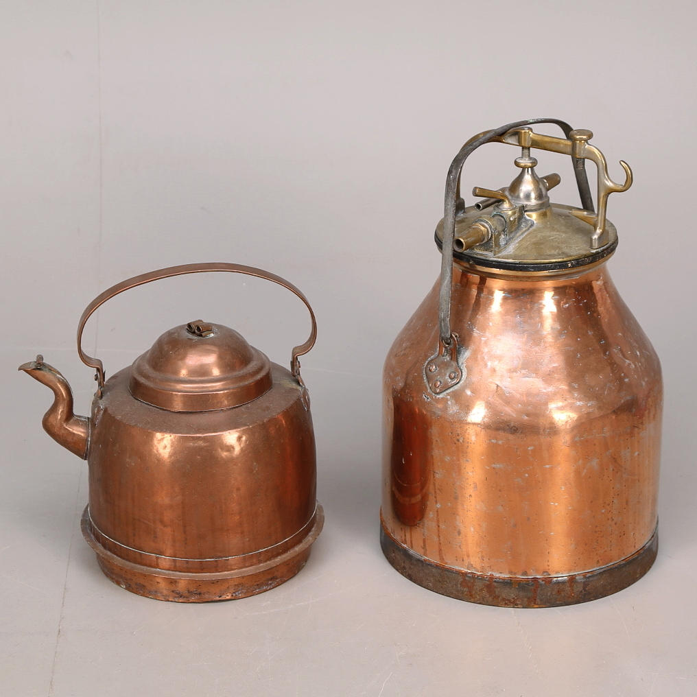 KOPPARFÖREMÅL 2 st 1800-/1900-tal.