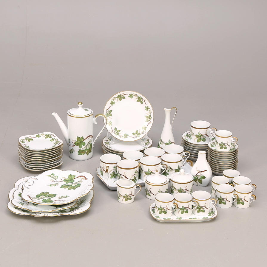 KAFFE-/TÉSERVIS, 49 delar, porslin, Hackefors.