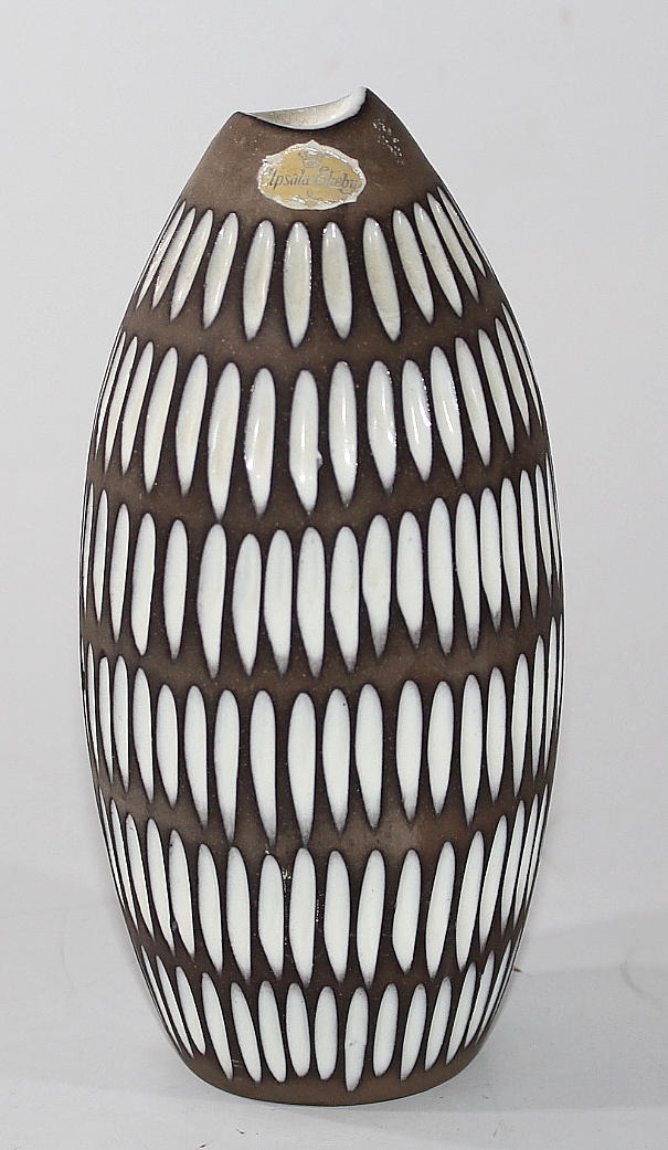 VAS, keramik, Upsala/Ekeby, " negro," Ingrid Atterberg.