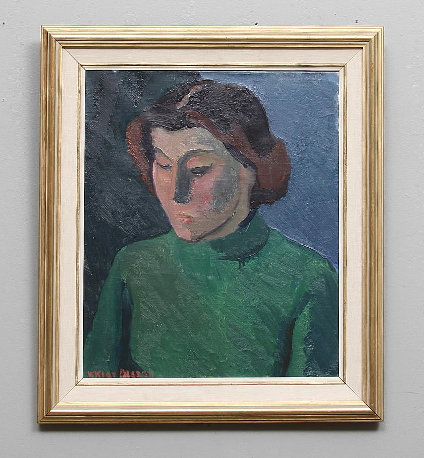 VIKTOR OLSSON. Olja på duk, signerad.