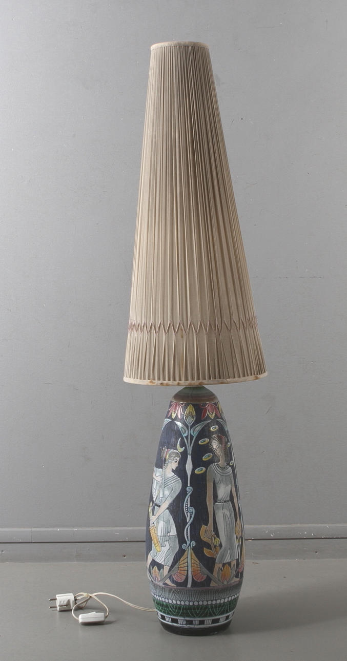 GOLVLAMPA, keramik, Marian Zawadzki, Tilgmans, 1958.