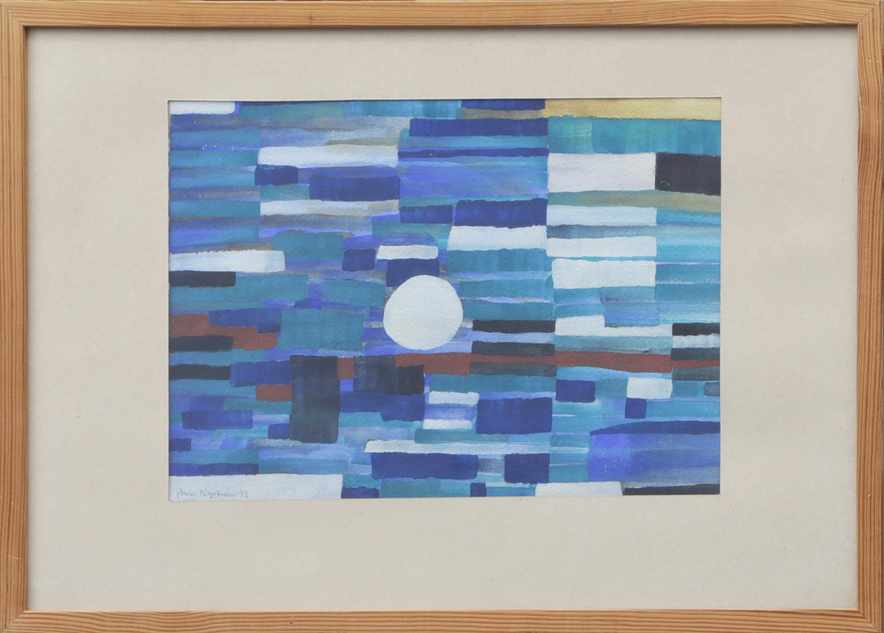 ANN NYSTRÖM. AKVARELL, signerad, 1973.