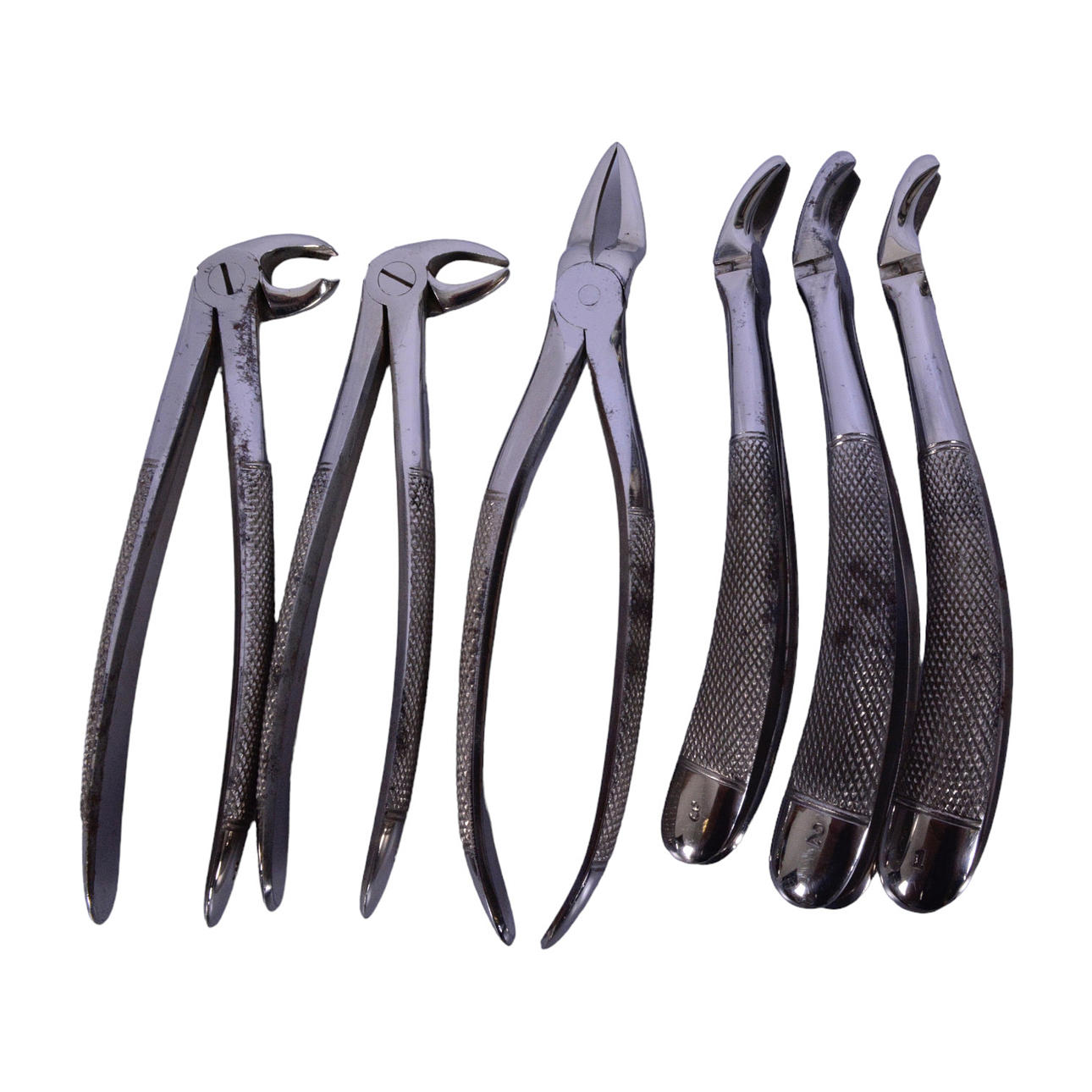 MEDICINSK UTRUSTNING, 6 delar, metall.