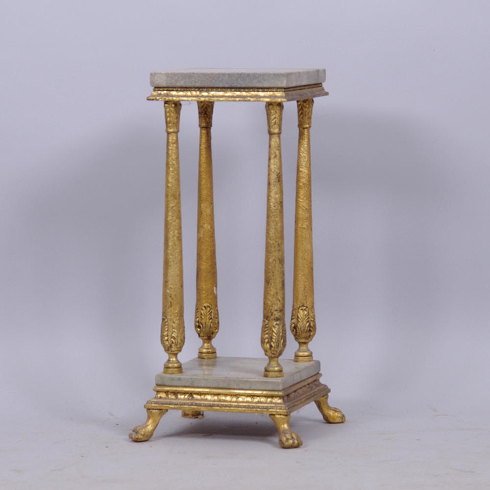 PIEDESTAL, bronserad med marmorskivor.