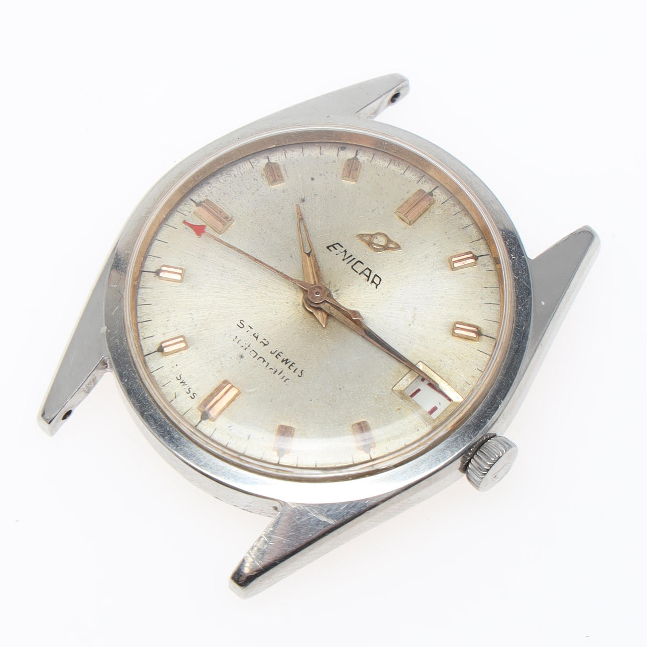 ENICAR, steel wristwatch.