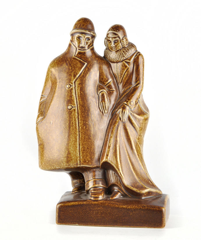 GOEBEL MERKELBACH, HANS WEWERKA. Limiterad upplaga keramik i saltglasyr från Art Nouveau-serien, här 18 av 500.