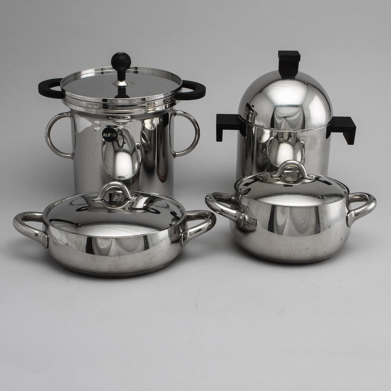 KASTRULLER, 4 st, rostfritt stål, Alessi.