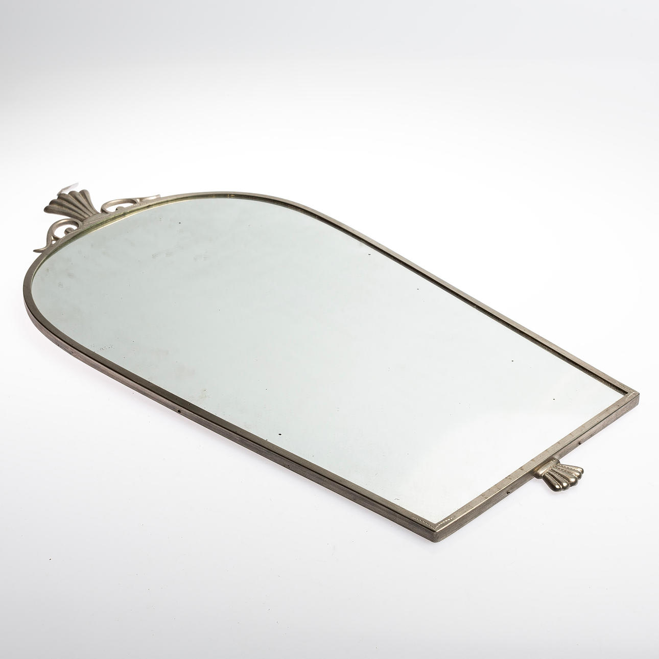 MIRROR, Pewter, Art Deco, 1930s.