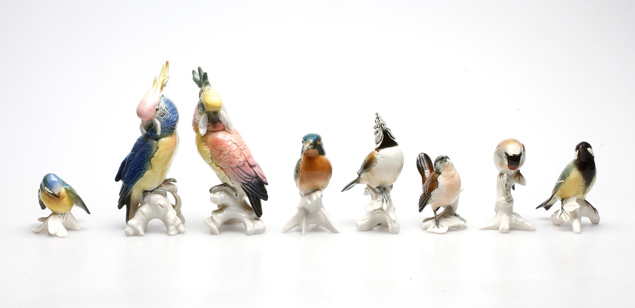 FIGURINER, 8 st, porslin, Karl Ens, Tyskland, 1900-tal.