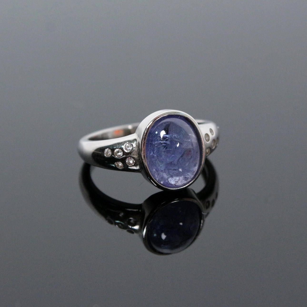 Ring mit Tansanit und Topas, 925er Silber.