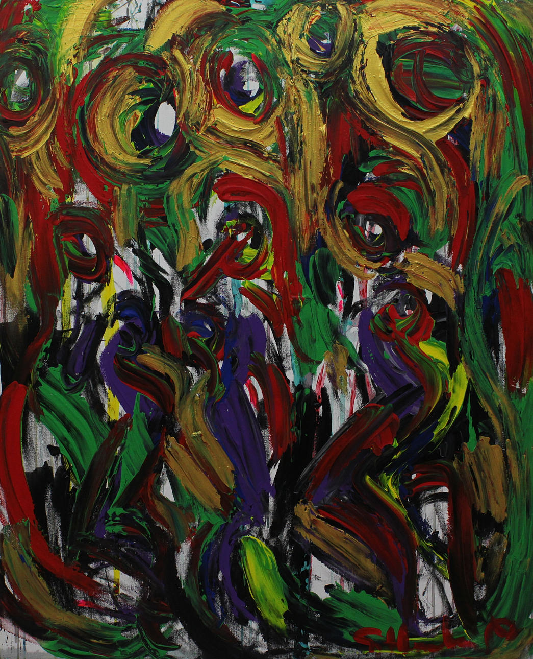 GÖRAN HAUSENKAMP. Modeller. Akryl på duk. Signerad G. Hausenkamp.