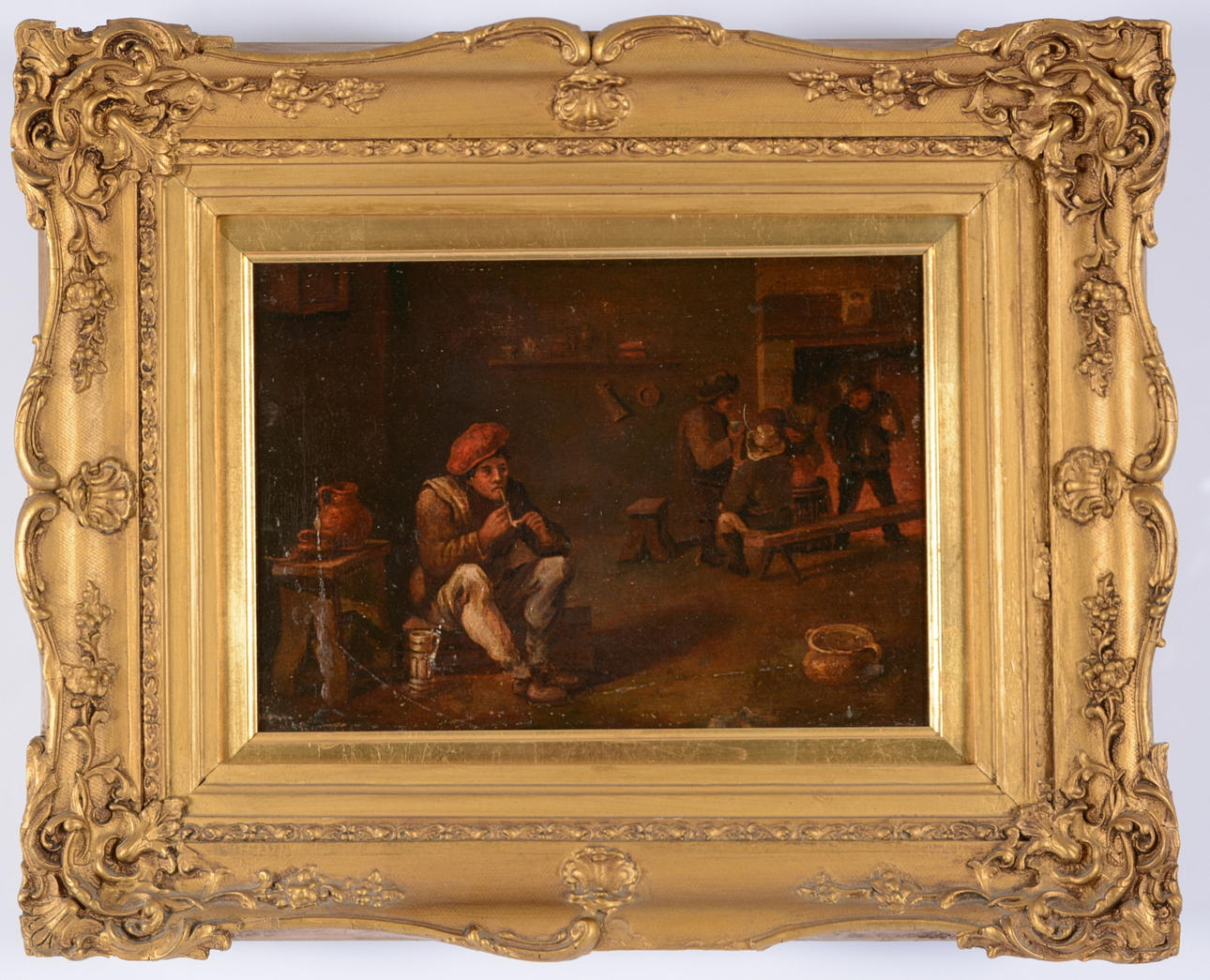 OKÄND KONSTNÄR. Olja på pannå.