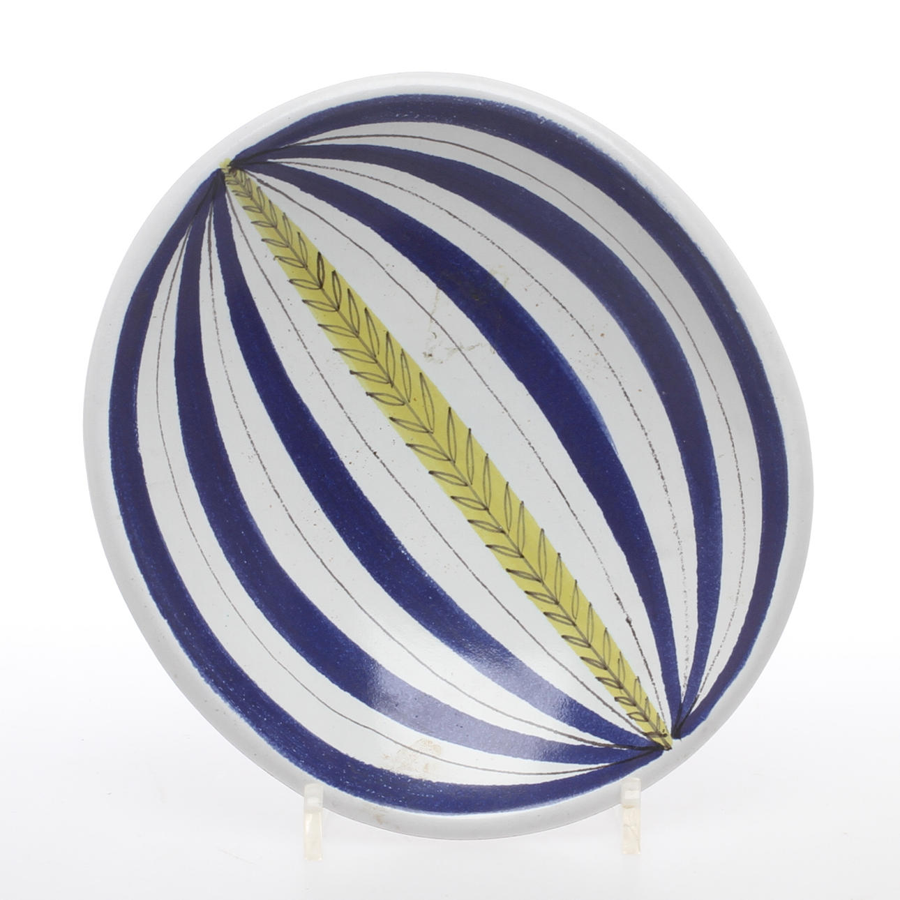 SKÅL, fajans, design Stig Lindberg, målare Sigrid Richter, Gustavsberg Studiohanden.