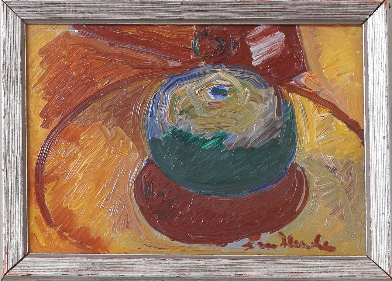 LARS HERDER. oljor på pannå, 2 st, signerad samt proveniens.