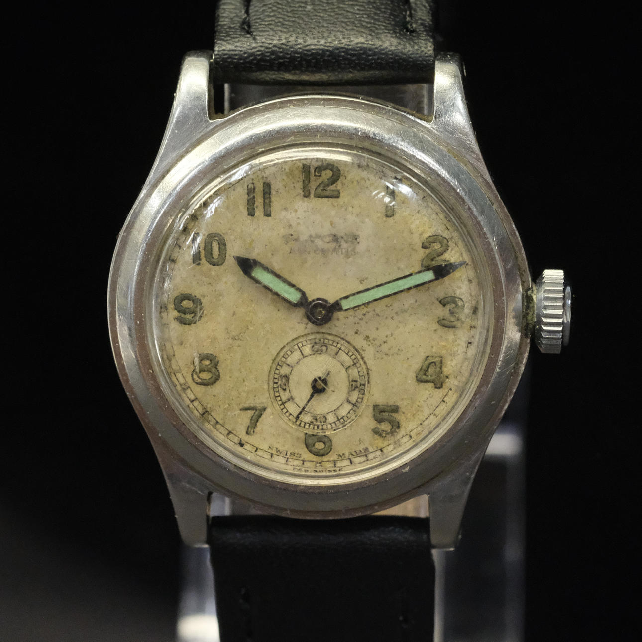 GLYCINE. HAMMER AUTOMATIC/BUMPER, MEN, 1930s.