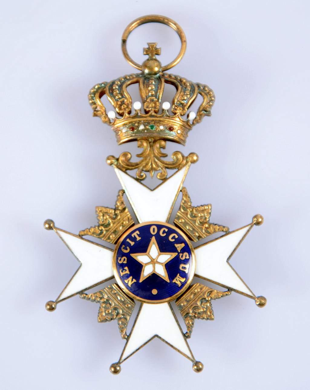 ORDENSMEDALJ, Nordstjärneorden, förgyllt silver, emalj.