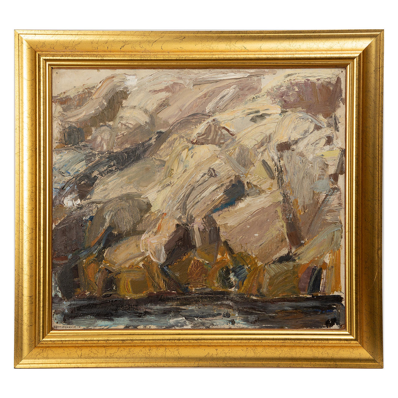 LENA CRONQVIST. Oil on Board, signed.