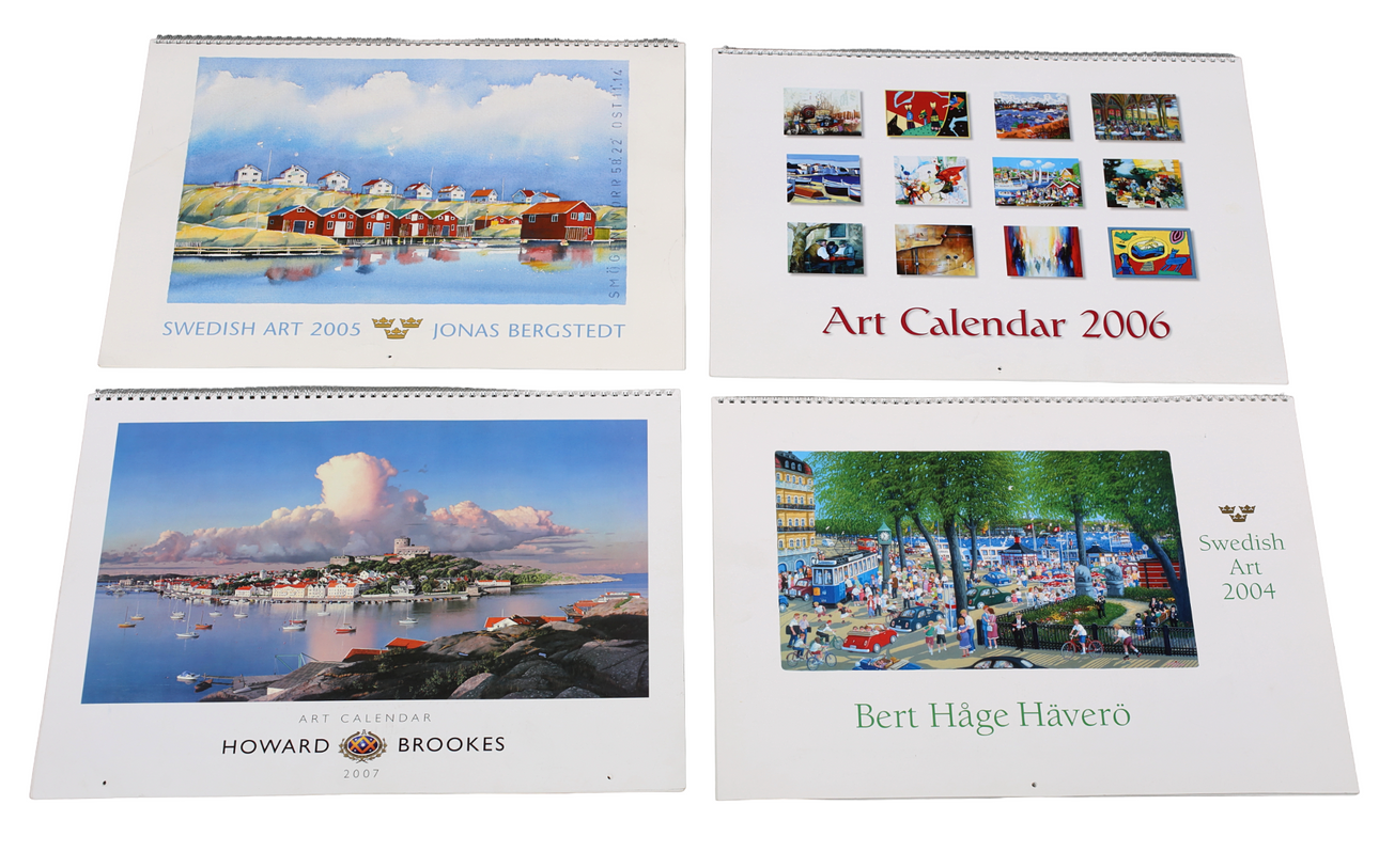 ART CALENDARS, 4 pcs., Sandvik, 2000s.