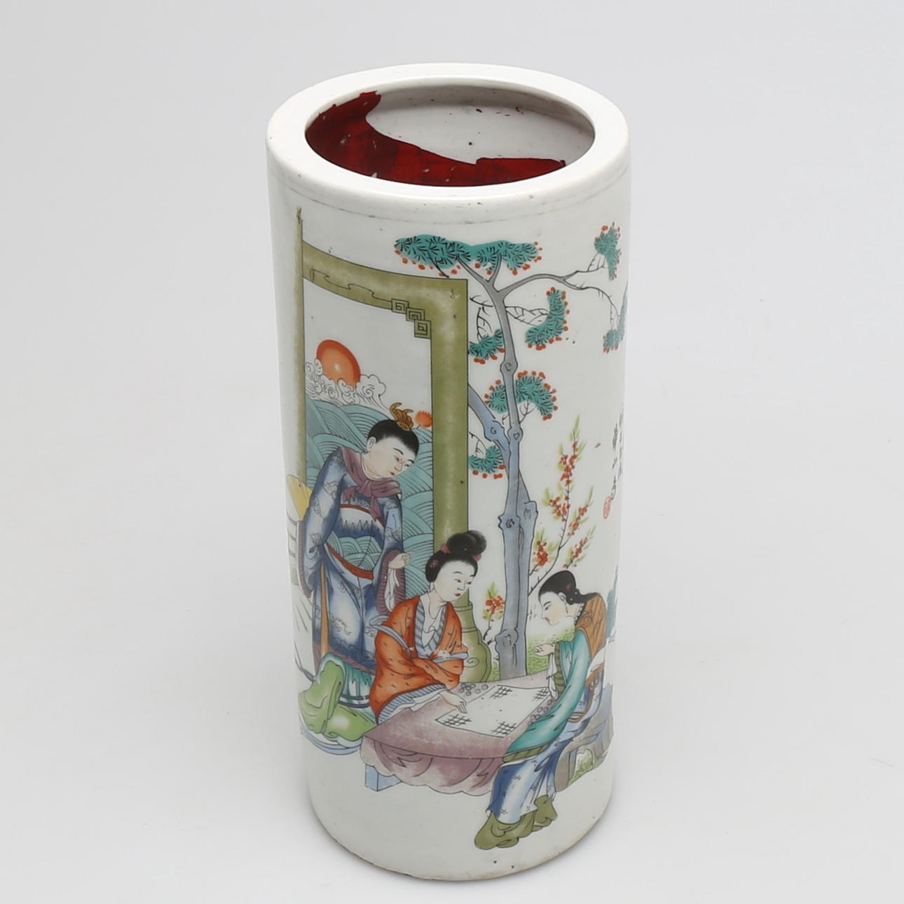 VAS i porslin, sen Qing-dynasti eller republik, Kina.