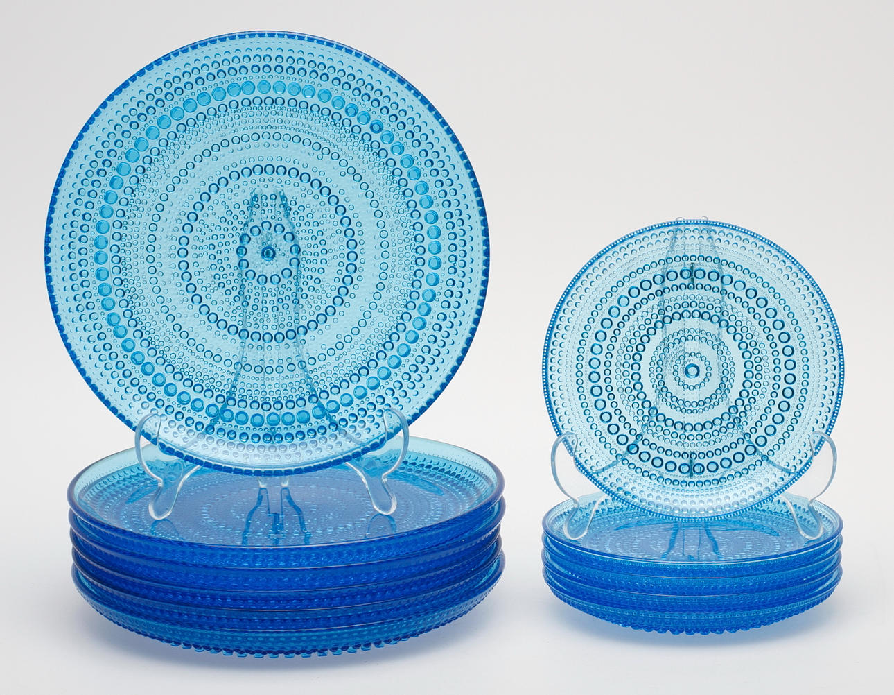 TALLRIKAR, 11 st, Kastehelmi, Oiva Toikka, Iittala, Finland.