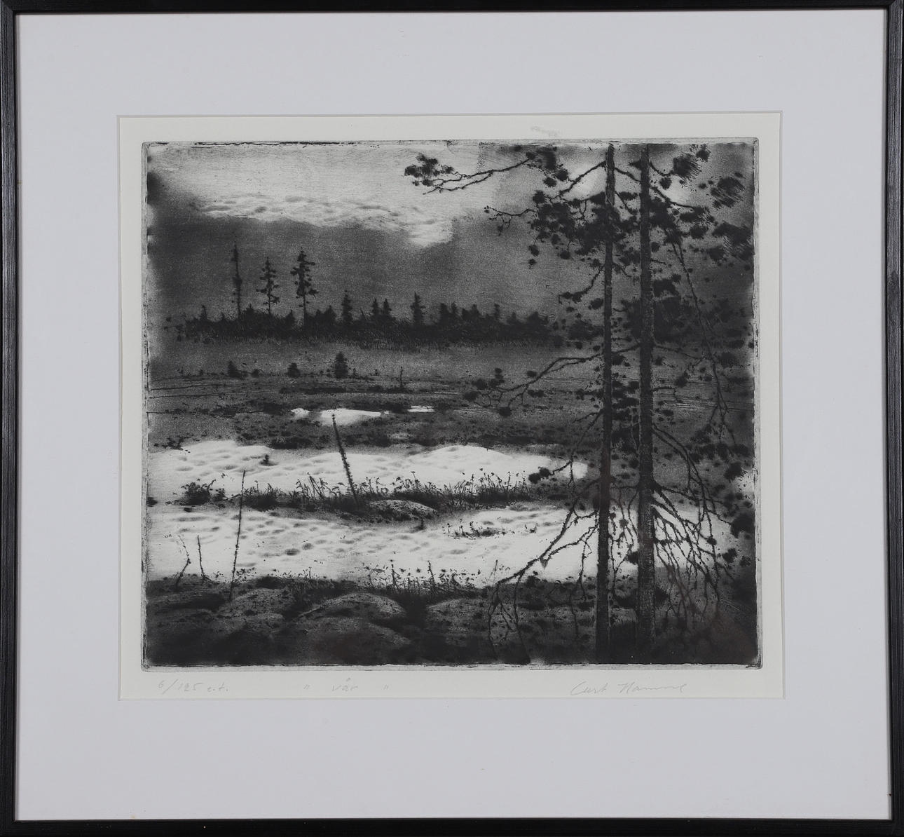CURT HAMNE. "Spring", etching, signed and numbered 6/125 et.