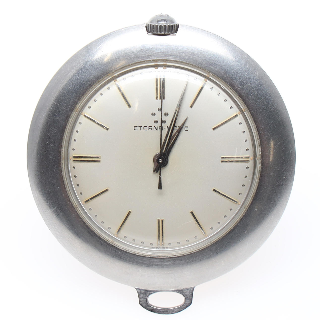 ETERNA MATIC, halsbandsklocka i stål, 1958.