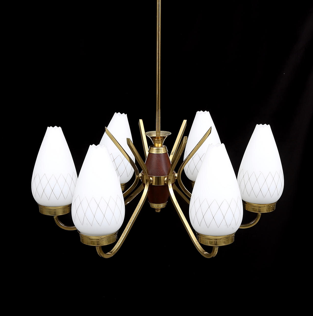 TAKLAMPA, 1950/60-tal, höjd ca. 62 cm.