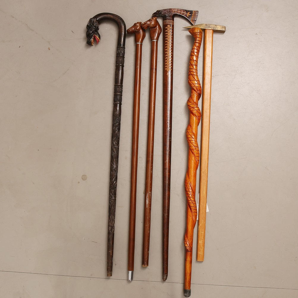 Sæt STIKKE mm., træ, 6 stk., 1900 tallet.