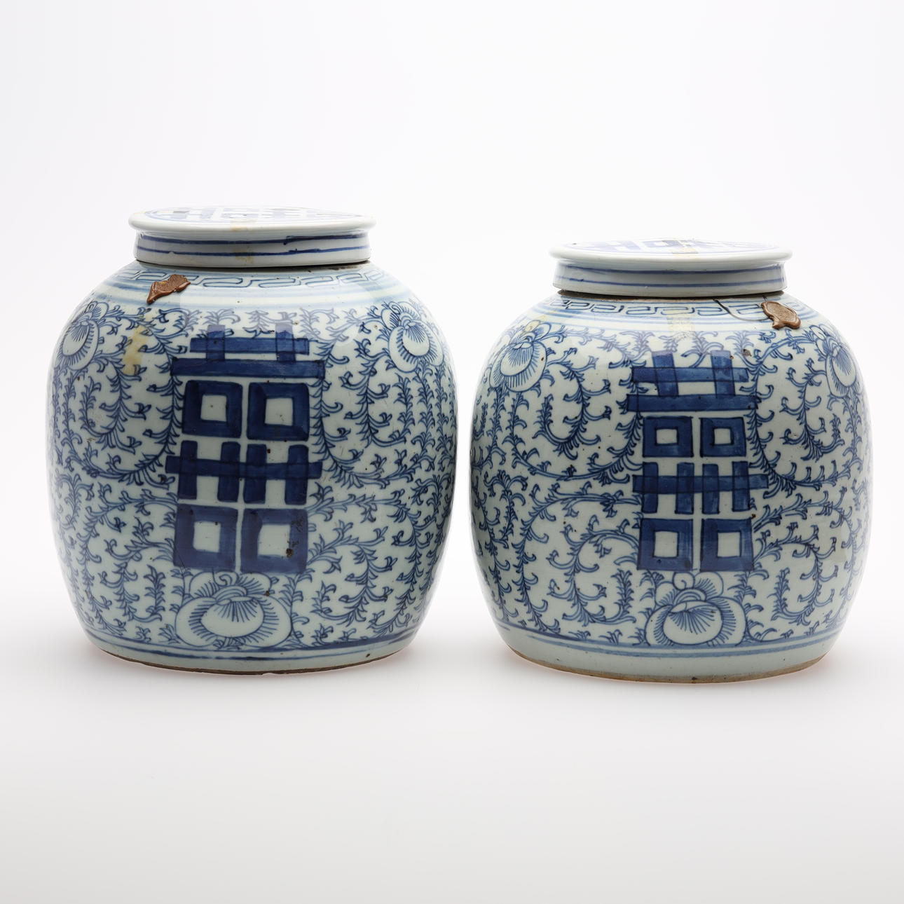 BOJANER, 2 stycken, porslin, Kina.