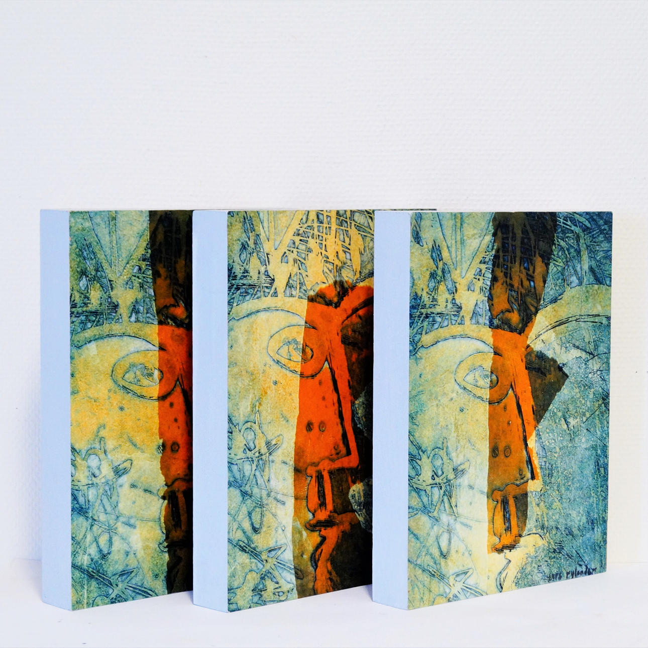 LARS RYLANDER. triptyk, signerad. Konst - Grafik - Auctionet