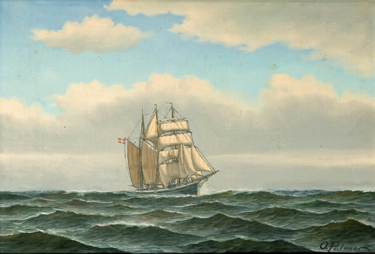 OTTO PALMER. Danish tall ship.