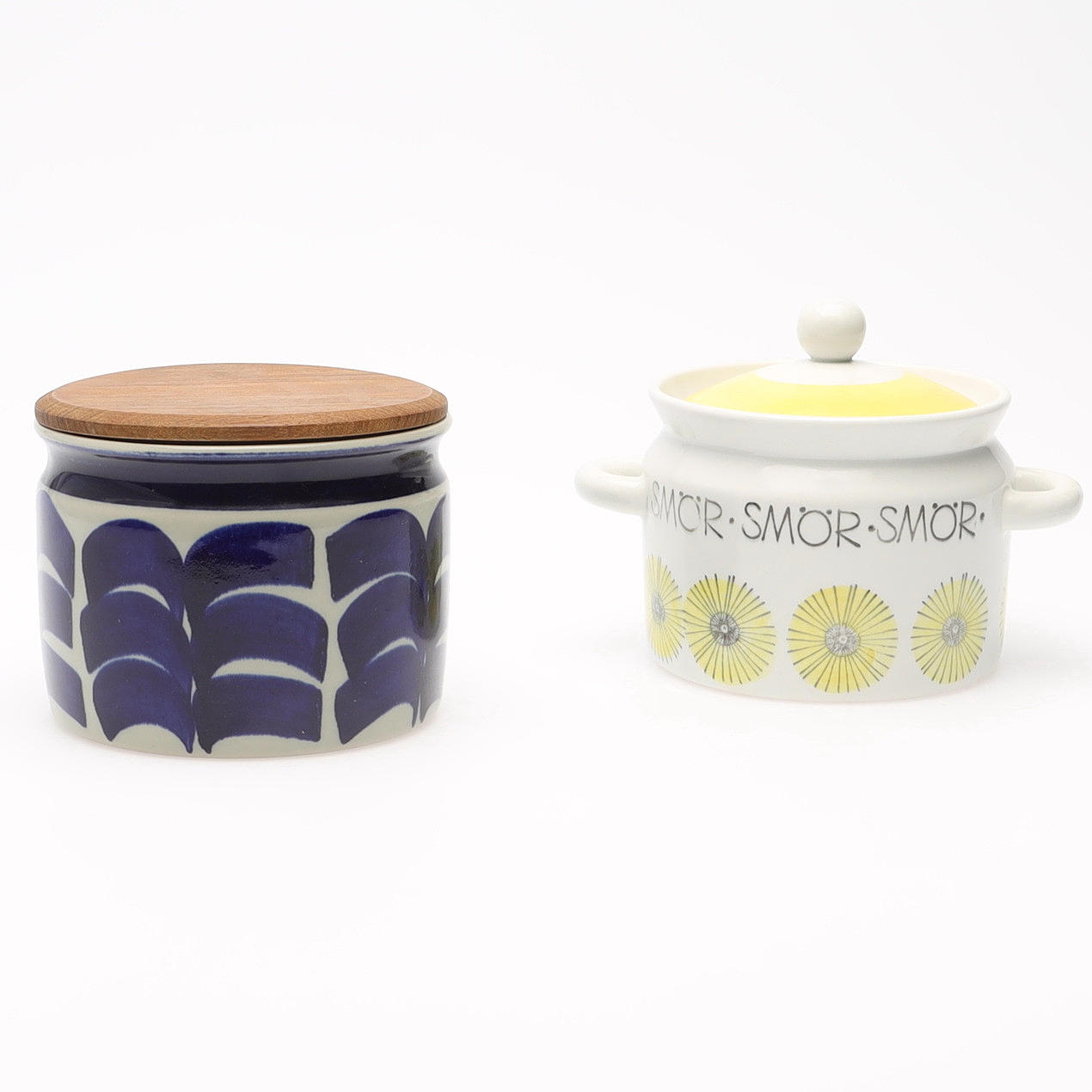 LID JARS, 2 pcs, Rörstrand, Marianne Westman.