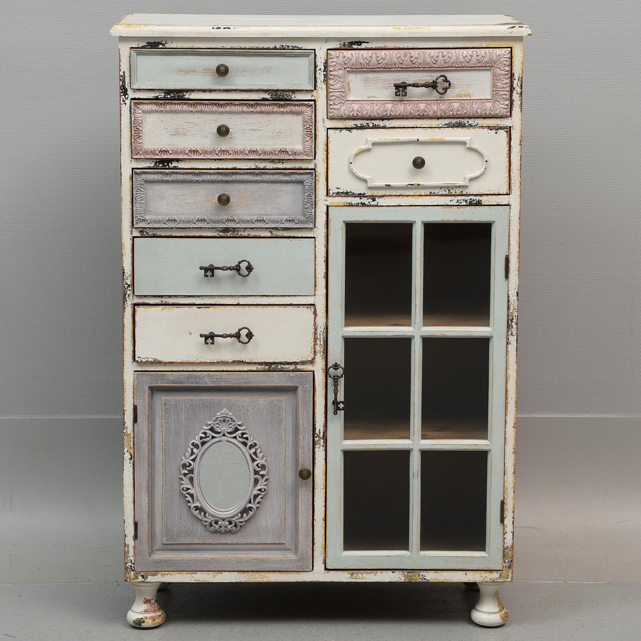 BYRÅ, bemålat trä, Shabby Chick-stil, 1900-tal.